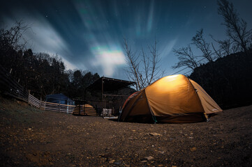 キャンプの夜空