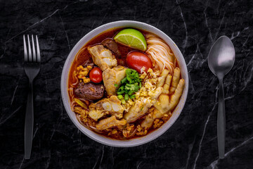 Rice Vermicelli with Northern Thai Pork and Chicken Curry