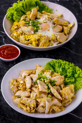Fried Noodles with Roasted Chicken