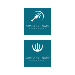 Trident Logo Template vector icon illustration design