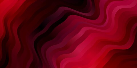 Dark Red vector texture with curves.