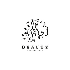 beauty woman fashion logo. An elegant logo for beauty, fashion and hairstyle related business