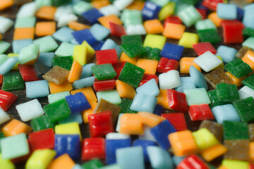 background made of colorful cubes