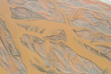 riverbed patterns closeup