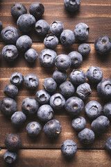 blueberries on table