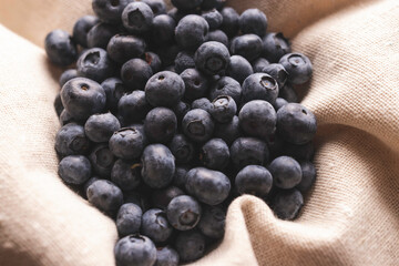 blueberries in a towel 