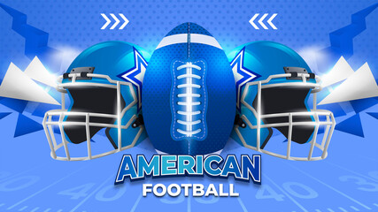 Blue American Football Background