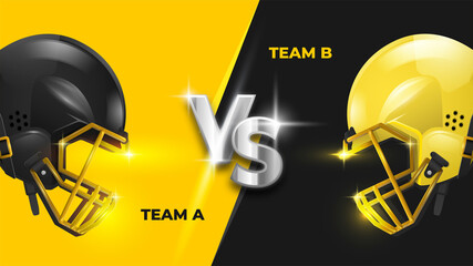 American Football Versus VS Template Banner © Si_Rubah_Hitam