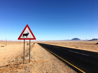 Road sign in Namibia