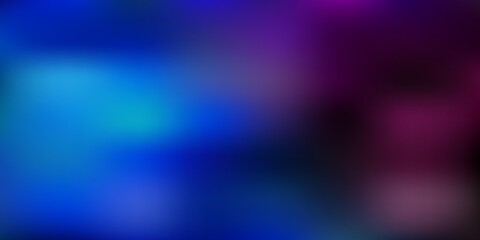 Dark pink, blue vector abstract blur background.