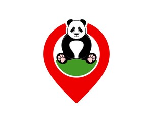 Pin location with panda inside