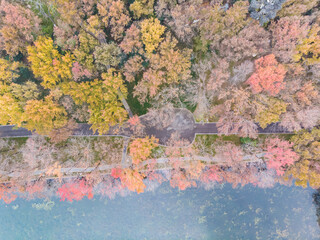 Hubei Wuhan East Lake Scenic Area Late Autumn Aerial Photography Scenery