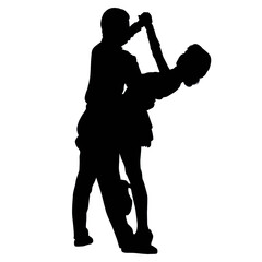 Silhouette Of A Dancing Couple