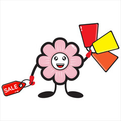 mascot cherry blossoms shopping at sale