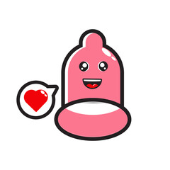 mascot condom vector design eps 10