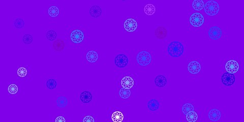 Light Blue, Red vector background with bubbles.