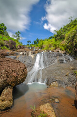Kedung kandang waterfall at nglanggeran, yogyakarta