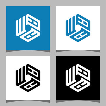 Creative initial letter WAA logo design concept