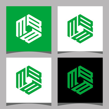 Creative initial letter MBB logo design concept