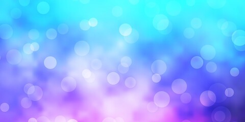 Fototapeta premium Light Pink, Blue vector background with circles.