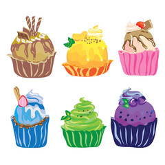 collection of cup ice cream