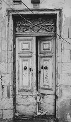 old wooden door in town