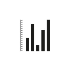 picture statistics, market graph on white background