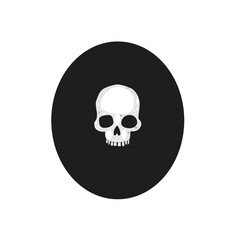 death icon, skull vector on white background
