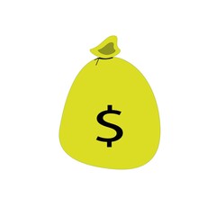 picture of money, bag with money vector