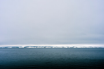 lake mjøsa and sky in winter