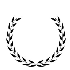laurel wreath placed on white background