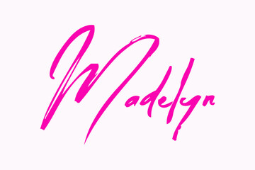 Brush Calligraphy Typescript Female Name 