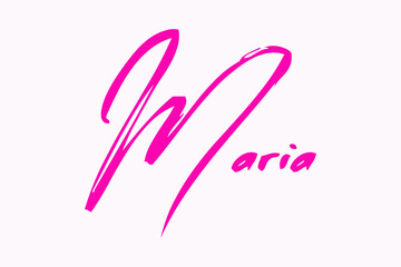 Brush Typography Typescript Female Name 