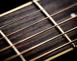 acoustic guitar isolated on white