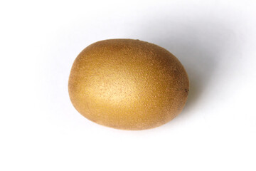 Whole kiwi fruit isolated on white background. Clipping Path. Full depth of field.