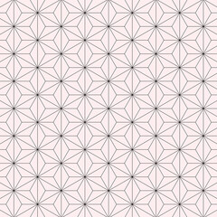 麻の葉模様　黒&times;ピンク　8