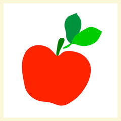 Decorative apple leaves.Vector.Pattern.Image on a white background.