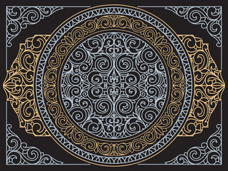 Vintage ornate decorative design card