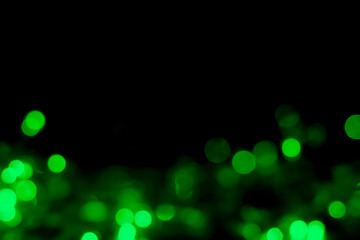 Bokeh lights on black background