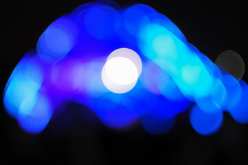 Blurred bokeh Light on a dark background.