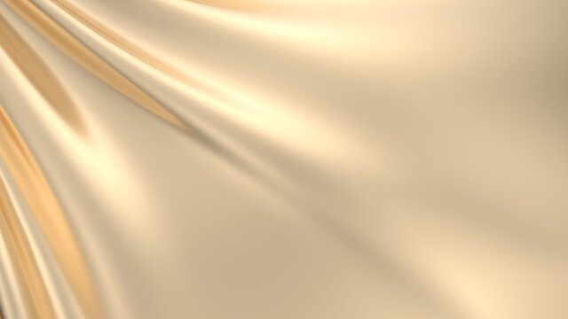金色のドレープ背景の3Dイラスト