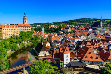 Fototapeta premium Panorama of Český Krumlov in the Czech Republic
