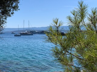 Fototapeta na wymiar Goldenes Horn bei Bol auf der Insel Brac in Dalmatien Adria Mittelmeer im Spätsommer