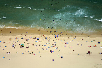 Aerial of Surfers Paradise beach, Gold Coast, Queensland, Australia