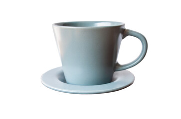 Gray coffee mug on isolated background