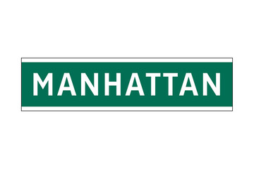 Manhattan sign in New York city