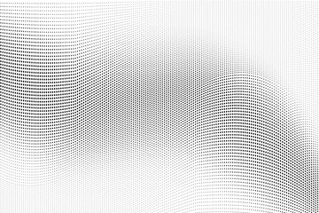 Abstract monochrome grunge halftone pattern. Soft light spots