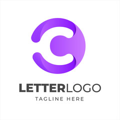 Letter c Logo design with circle shape