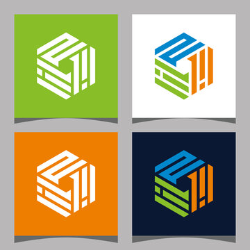 Creative initial letter ZII logo design concept