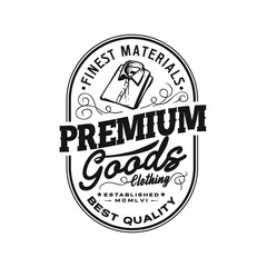 Vintage clothing tailor logo